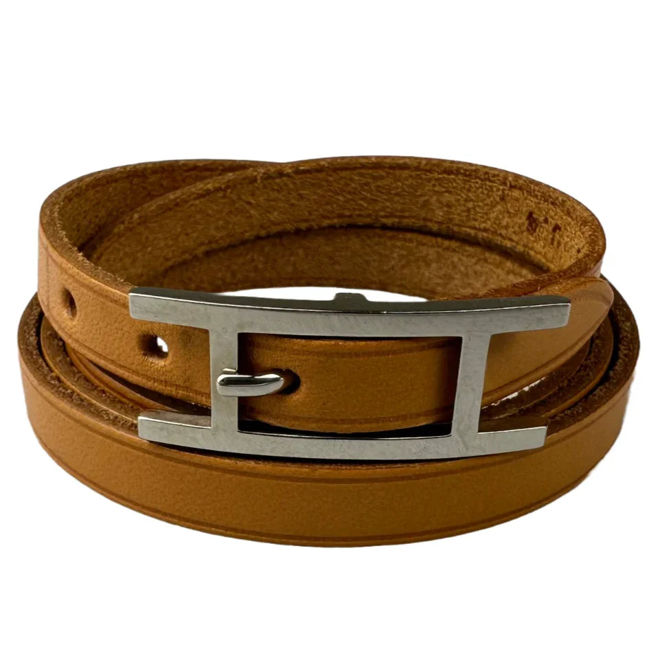 Hermes Medium Reversible Behapi Double Tour Bracelet Lost Designer