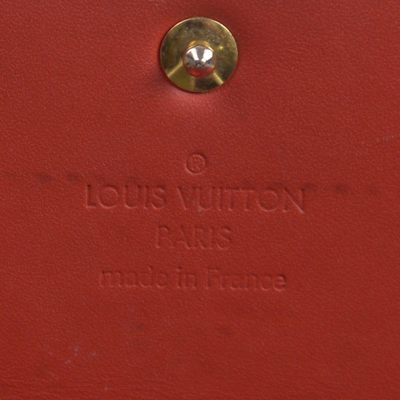 Louis Vuitton Vernis Monogram Sarah Long Wallet Red