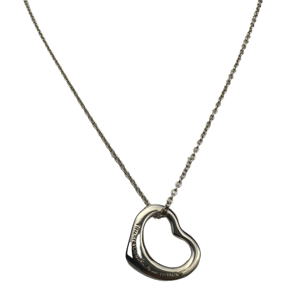 Tiffany & Co. Open Small Heart Pendant Sterling Silver
