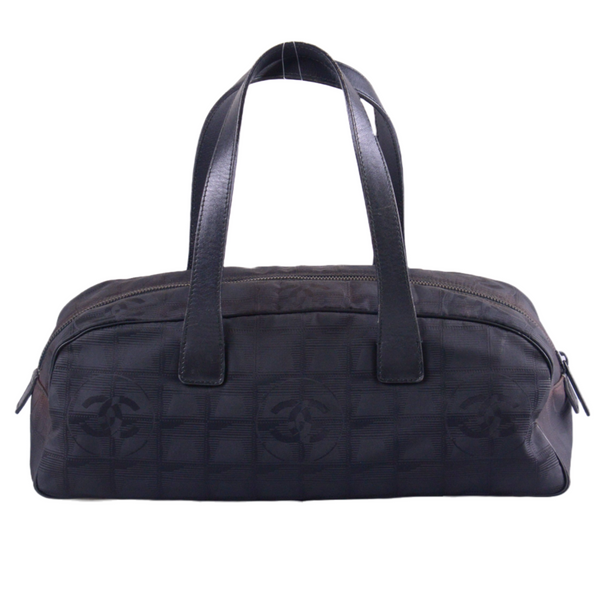 Chanel Black Travel Ligne Bowler Bag