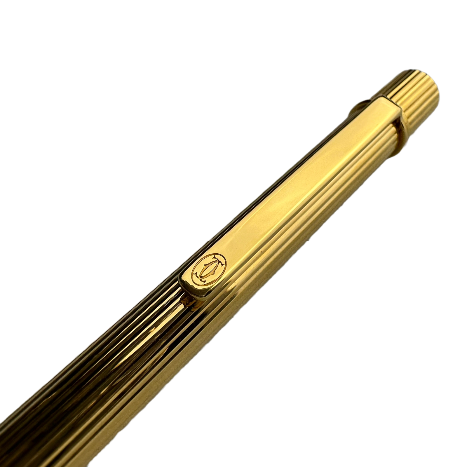 Cartier Stylo Bille Must II Attributs Plaqué-or Ballpoint Pen ST150180