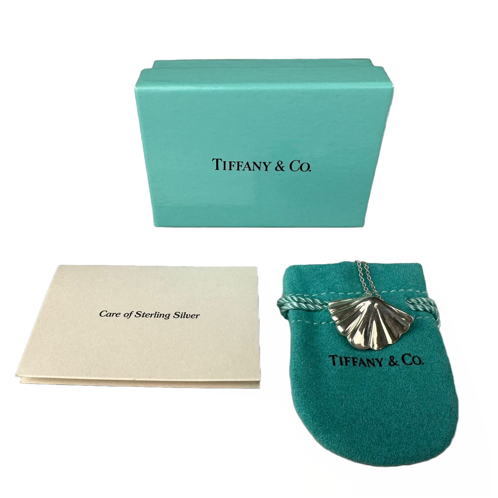Tiffany & Co Shell Motif Sterling Silver Pendant Necklace