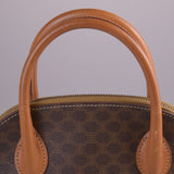 Celine Macadam Monogram Mini Leather Bag Brown