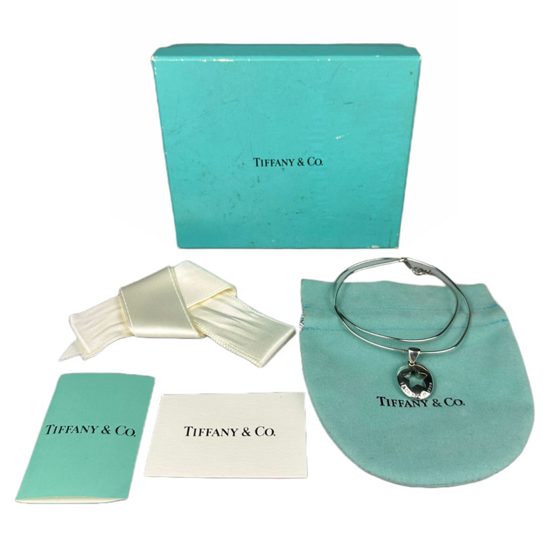 Tiffany & Co. Stencil Star Necklace Pendant Sterling Silver