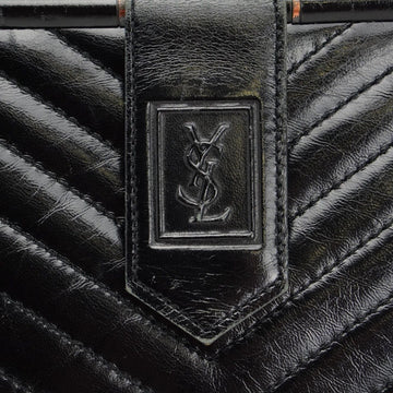 Saint Laurent Monogram Quilted Leather Clutch