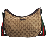 Gucci Crossbody Canvas Shoulder Bag Brown