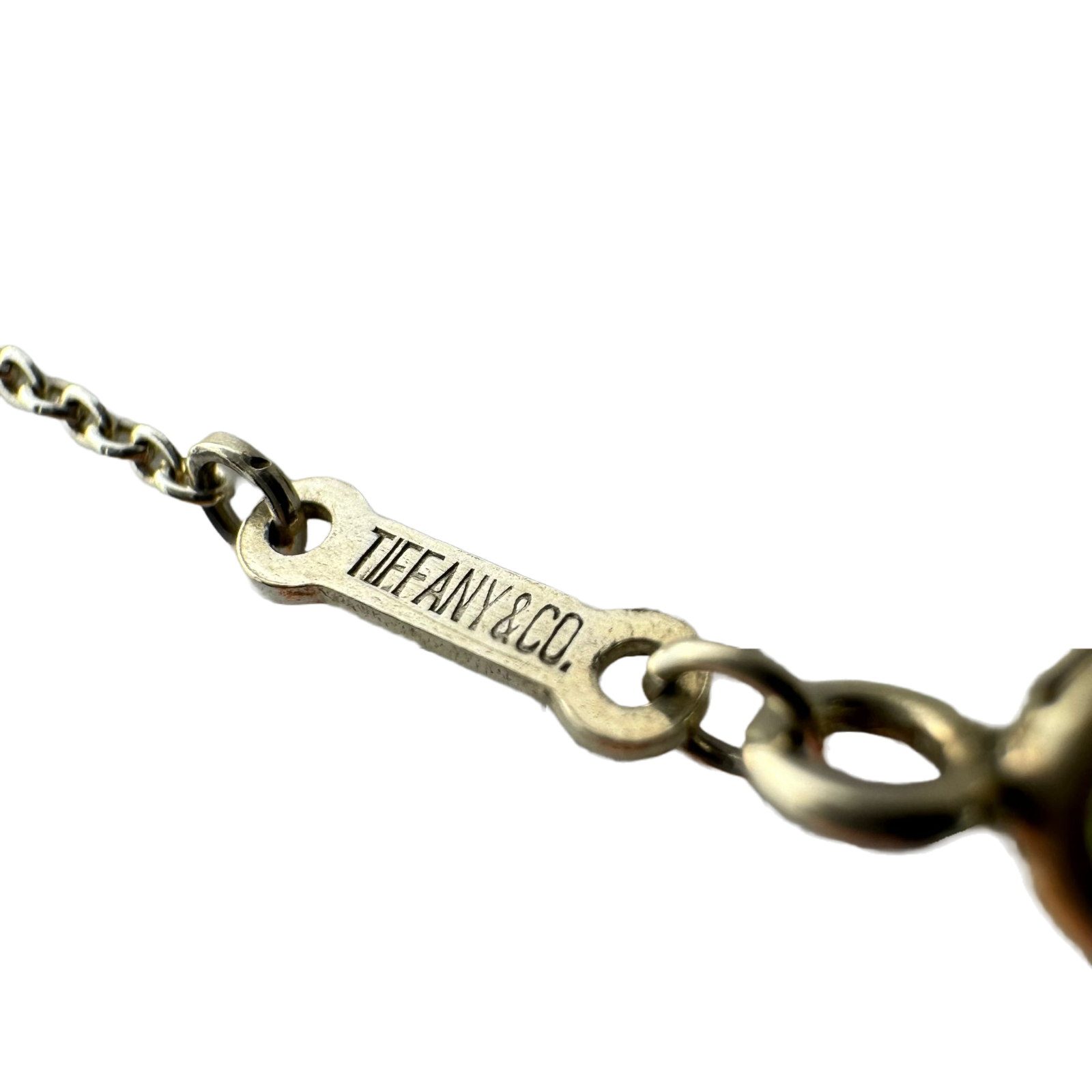 Tiffany & Co Open Teardrop Pendant Necklace Sterling Silver