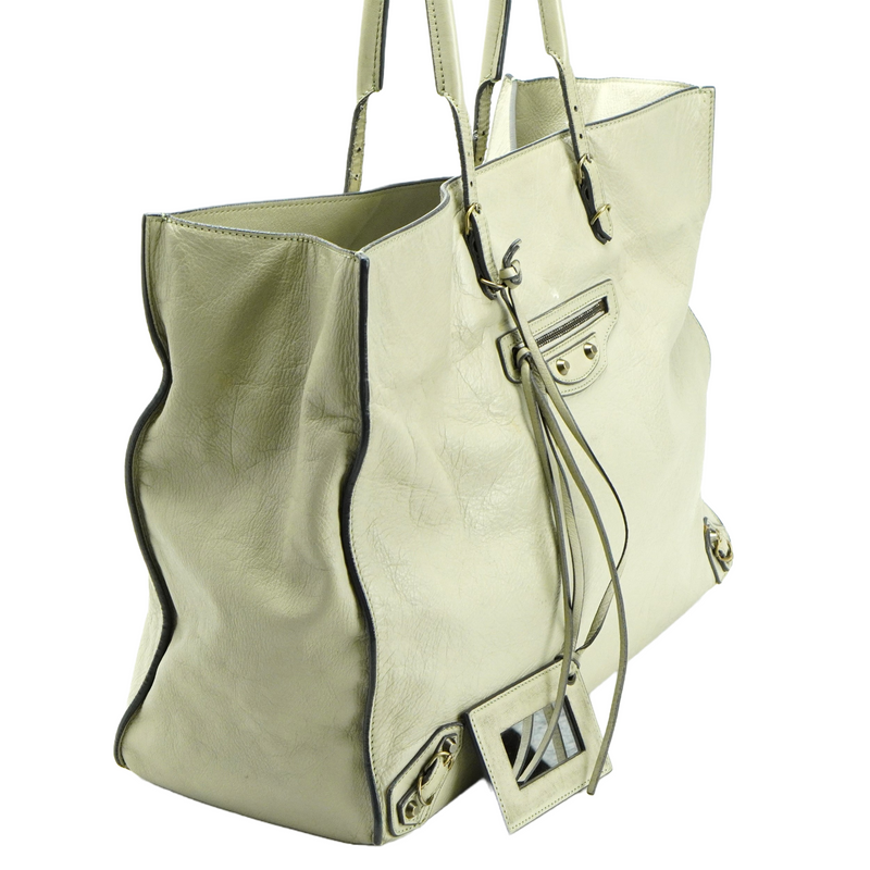 Balenciaga Paper Bag 2WAY leather Ivory