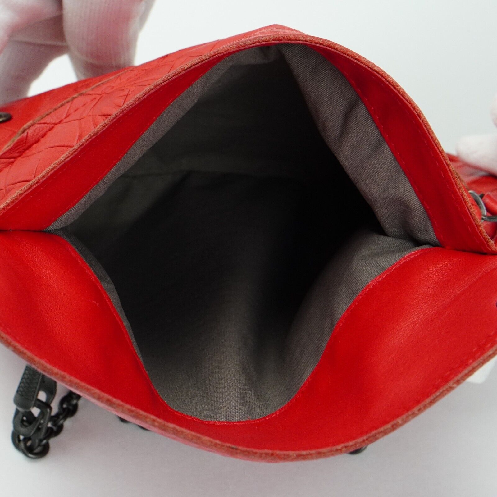 Bottega Veneta Olimpia mini Crossbody Leather Bag Red