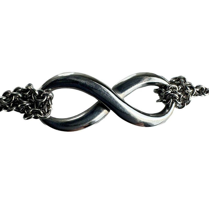 Tiffany & Co. Infinity Double Chain Link Bracelet Sterling Silver