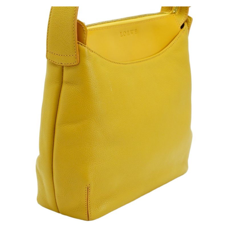 Loewe Leather Square Shoulder Bag Mustard