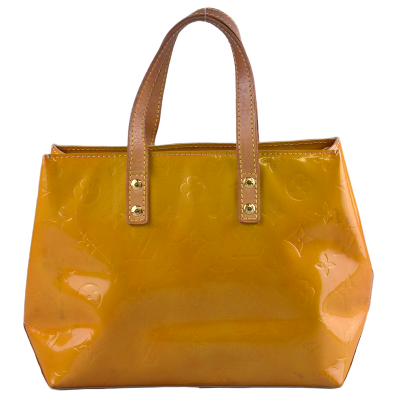 Louis Vuitton Monogram Vernis Reade PM Bag, Tan and Yellow