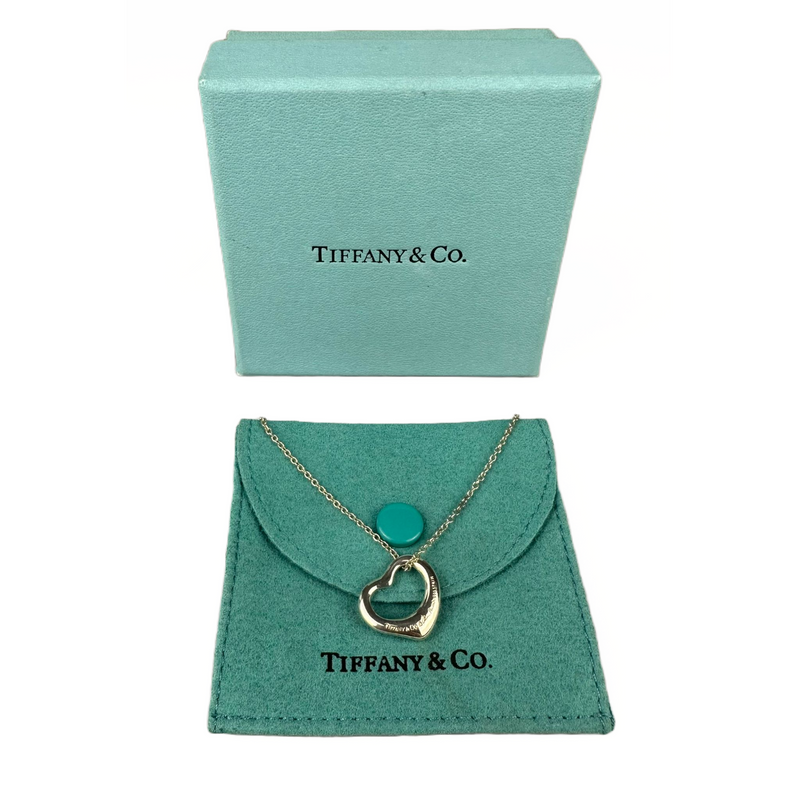 Tiffany & Co. Open Small Heart Pendant Sterling Silver