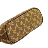 Gucci GG Monogram Pochette Boat Handbag Brown