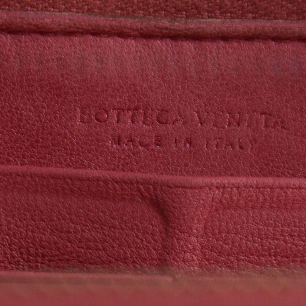 Bottega Veneta Intrecciato Zip Around Long Wallet Red