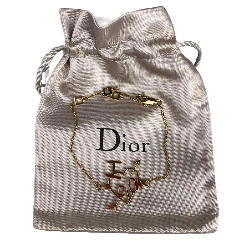 Christian Dior ‘I Love Dior’ Heart Bracelet Gold – Lost Designer