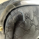Gucci Abbey GG Monogram Canvas X Leather Tote Bag, Black