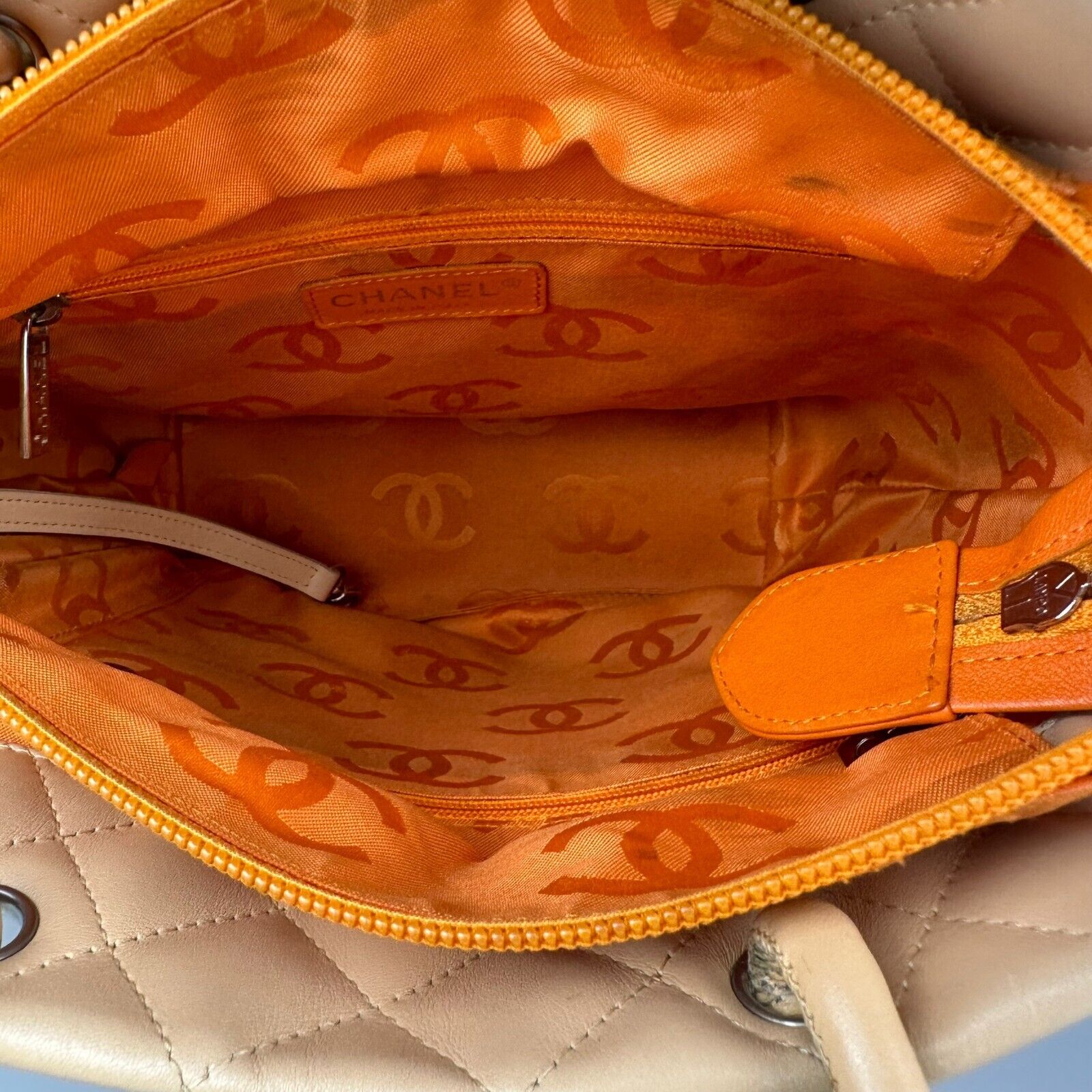 Chanel Ligne Cambon Tote Bag Mini/Small Beige