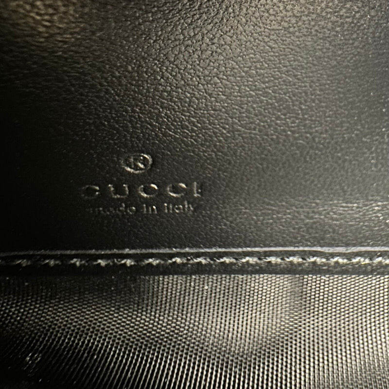 Gucci GG Marmont Zip-Around Long Wallet, Black Matelassé Chevron Leather