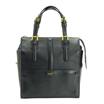 Giorgio Armani Square Leather Bag Black Lost Designer