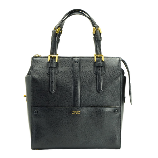 Giorgio Armani Square Leather Bag Black
